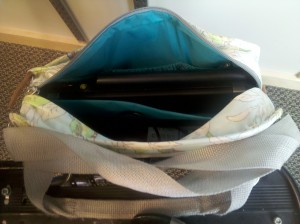 Po Campo Loop Pannier bike bag with Lenovo ThinkPad inside